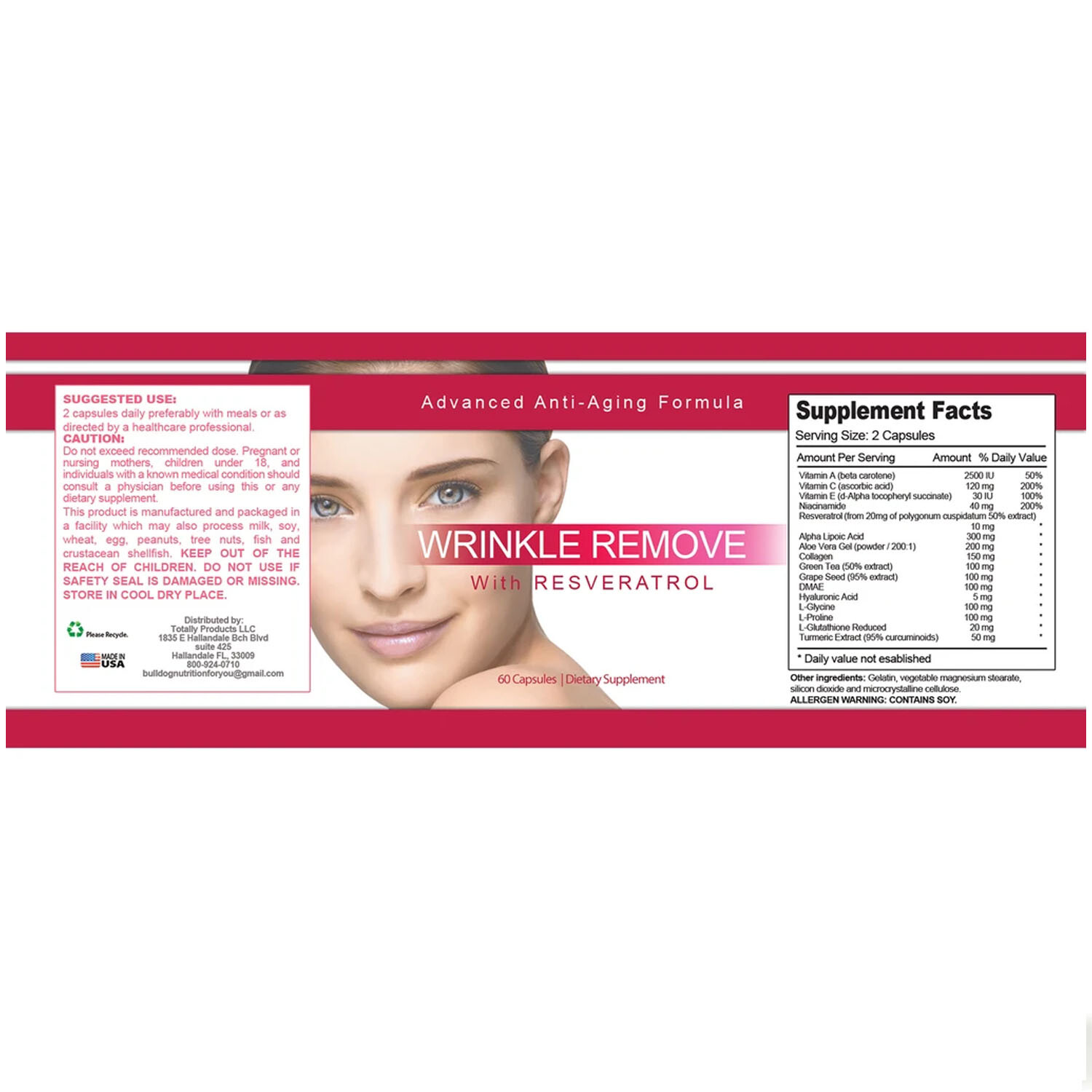 PHYTOCERAMIDES Anti Aging Wrinkle Remover Capsules Vitamins Multi Collagen Pills