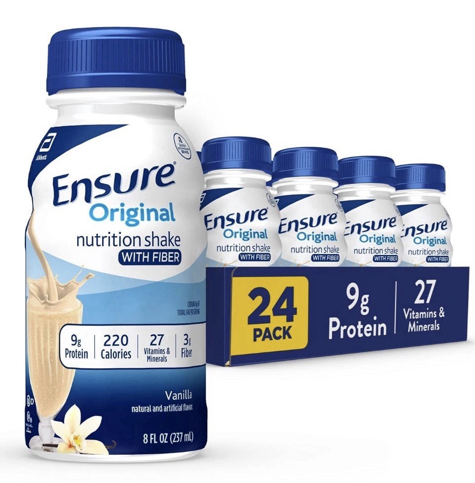 Ensure Original Shake Vanilla Meal Replacement 8 Fl Oz Each 24 Count Exp 3/2027