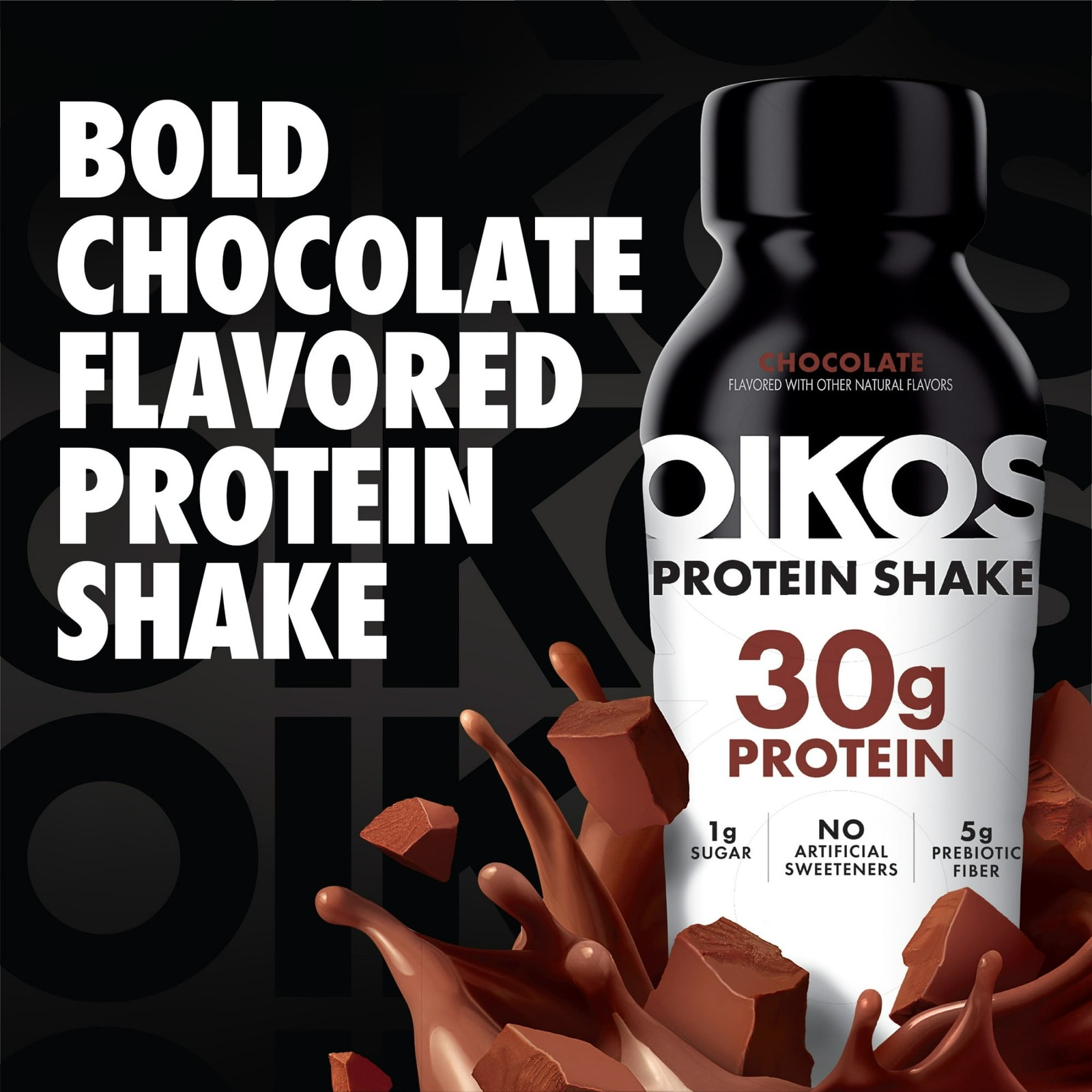 Oikos Protein Shake, Chocolate, 30g Protein, Shelf Stable, 12 Fl Oz Bottle 15 Ct