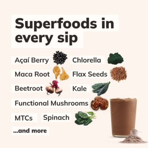 Ka'Chava All-In-One Plant Based Nutrition Shake Powder – Chocolate – 15.31oz