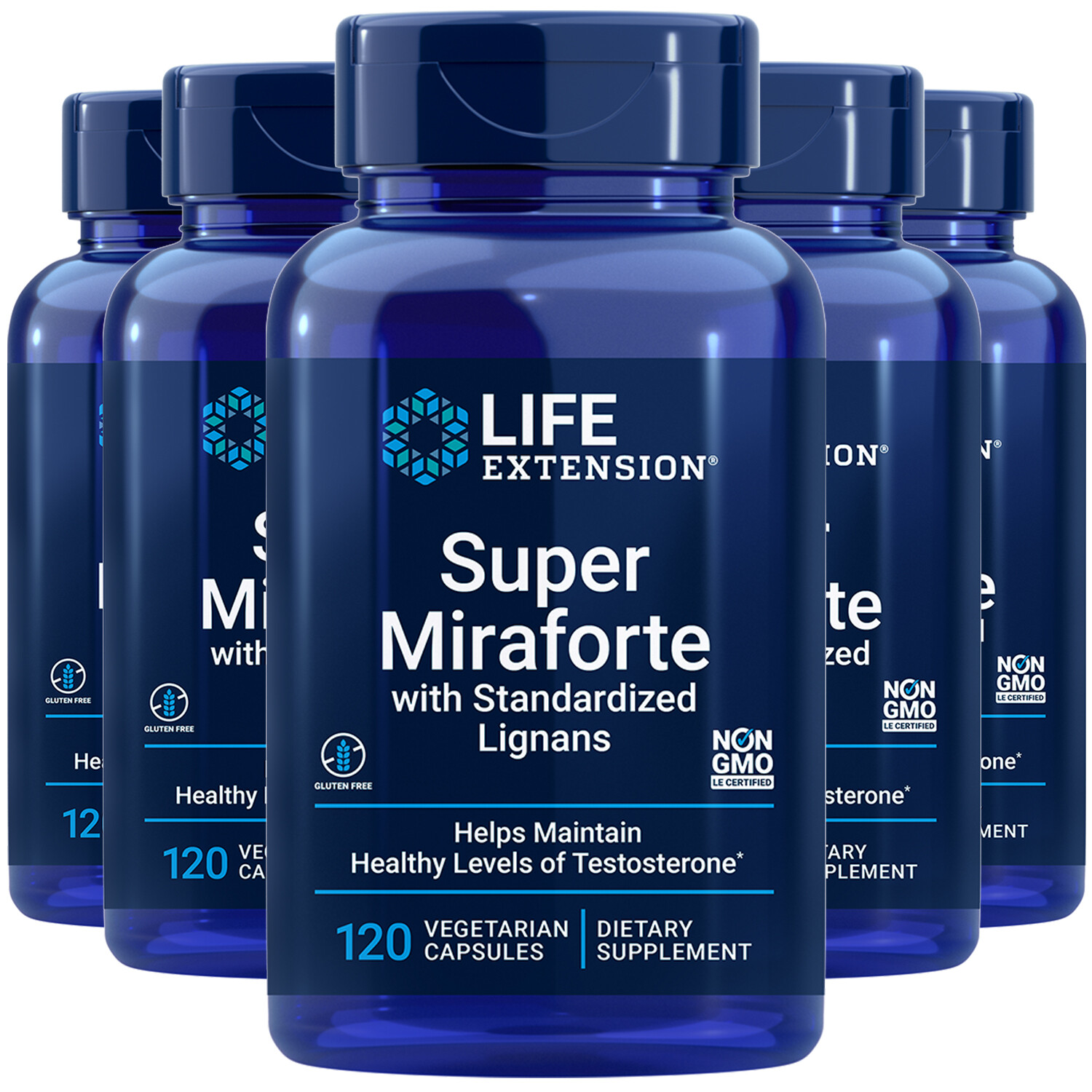 Super Miraforte Standardized Lignans 5X120 Chrysin Nettle Zinc Life Extension