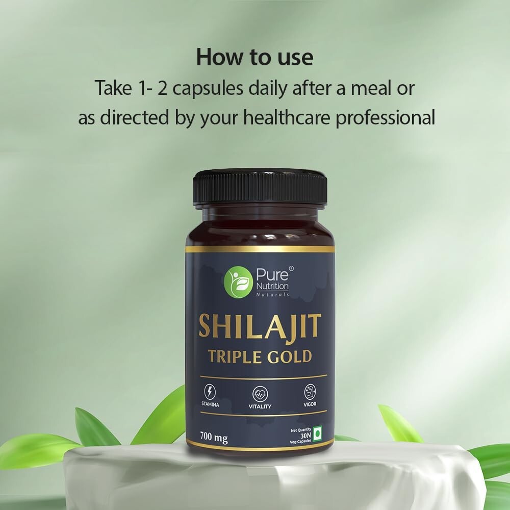 Pure Nutrition Naturals Shilajit Gold With Kaunch Beej, Ashwagandha, Safed Musli
