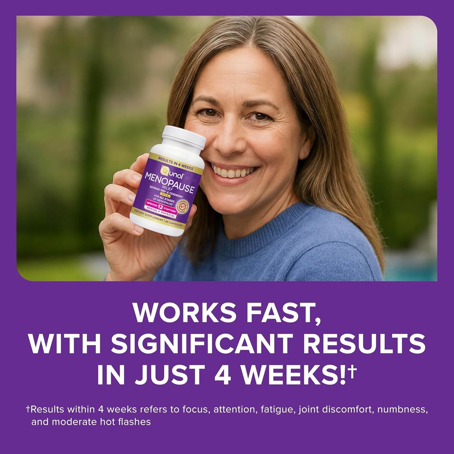 QUNOL MENOPAUSE RELIEF, PERI TO POST, RESULTS IN 4 WEEKS, HORMONE FREE SUPPORT