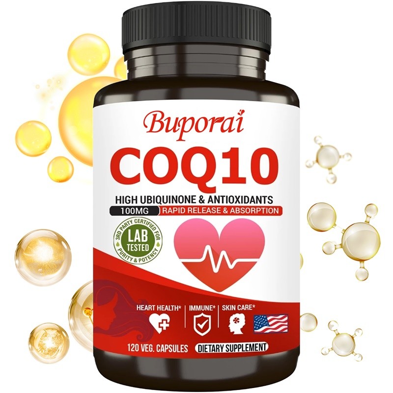CoQ10 120pcs,Promotes Blood Circulation,Supports Heart and Blood Pressure Health