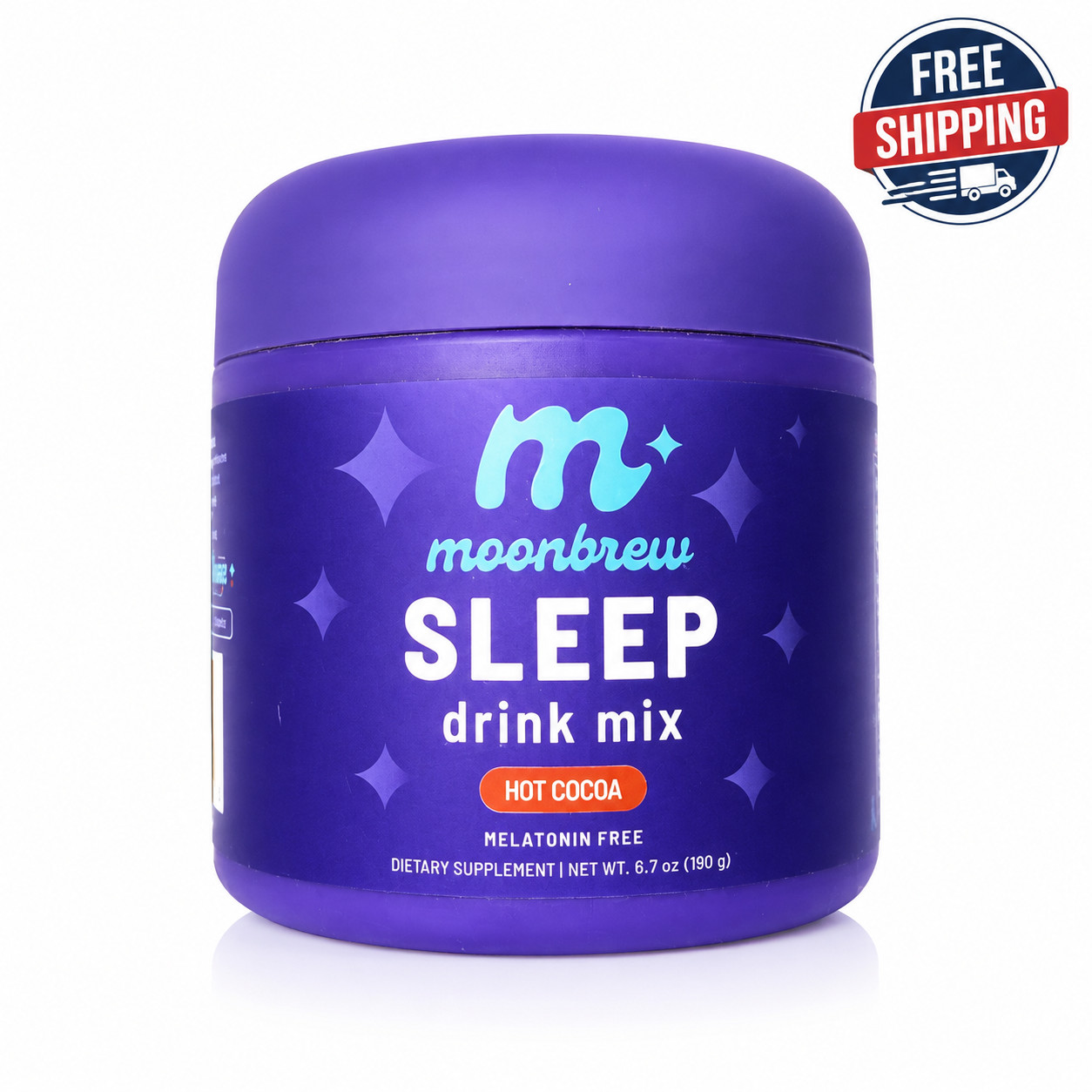 MoonBrew Sleep Drink Mix Hot Cocoa Melatonin Free Dietary Supplement 6.7 Oz