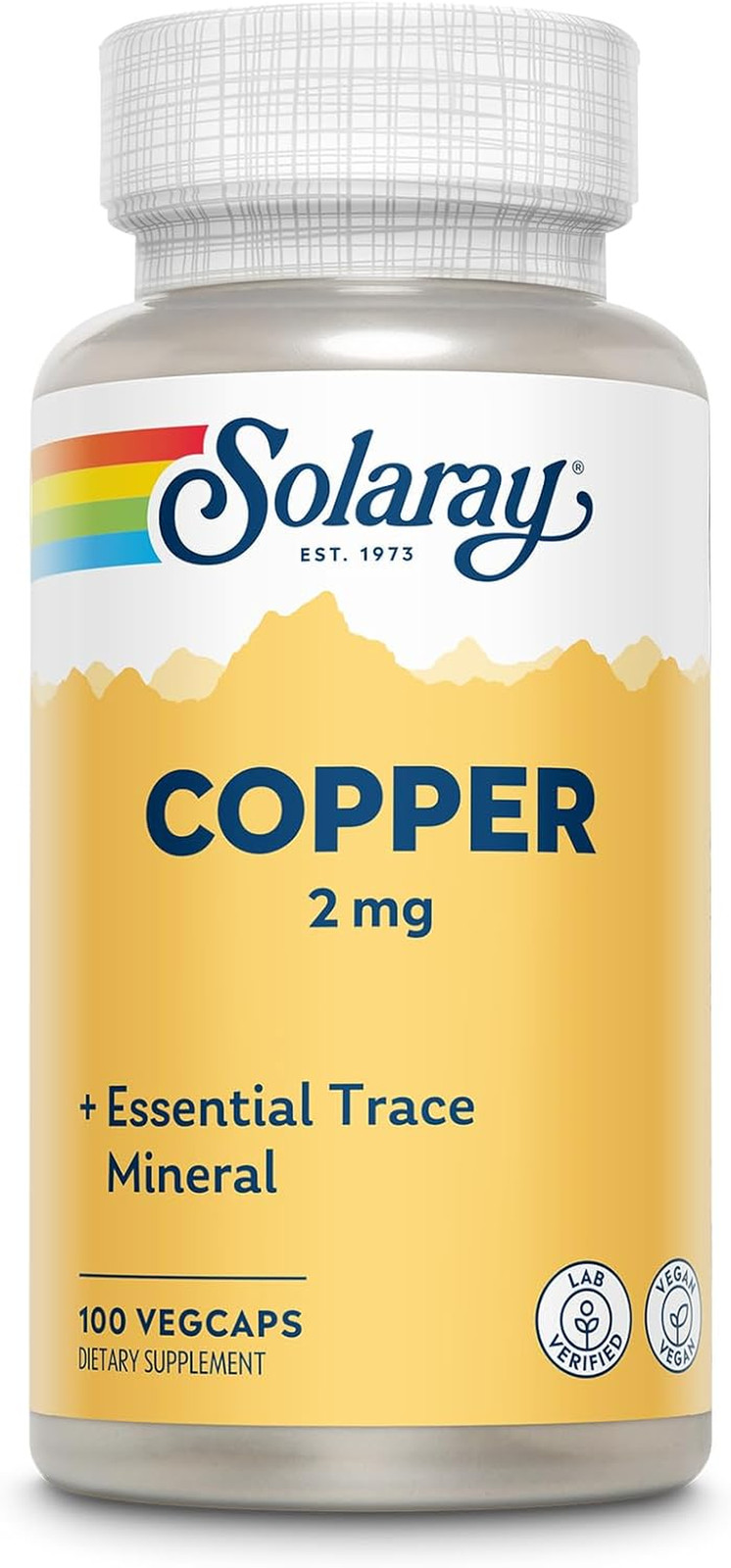 SOLARAY Copper Supplements – with Copper Bisglycinate 2Mg – Trace Minerals Suppl