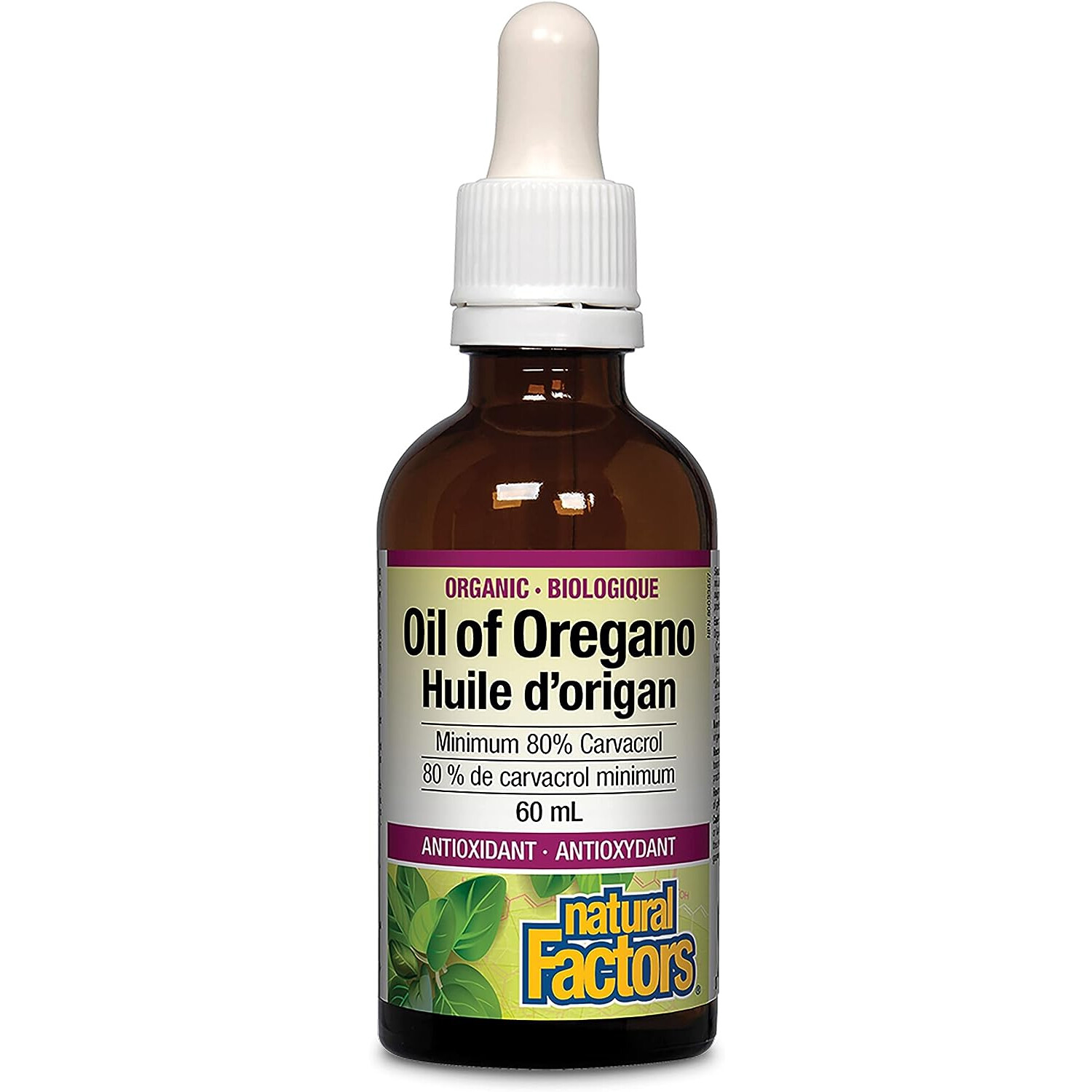 Natural Factors Organic Oil of Oregano, 2 Ounces (60 mL)