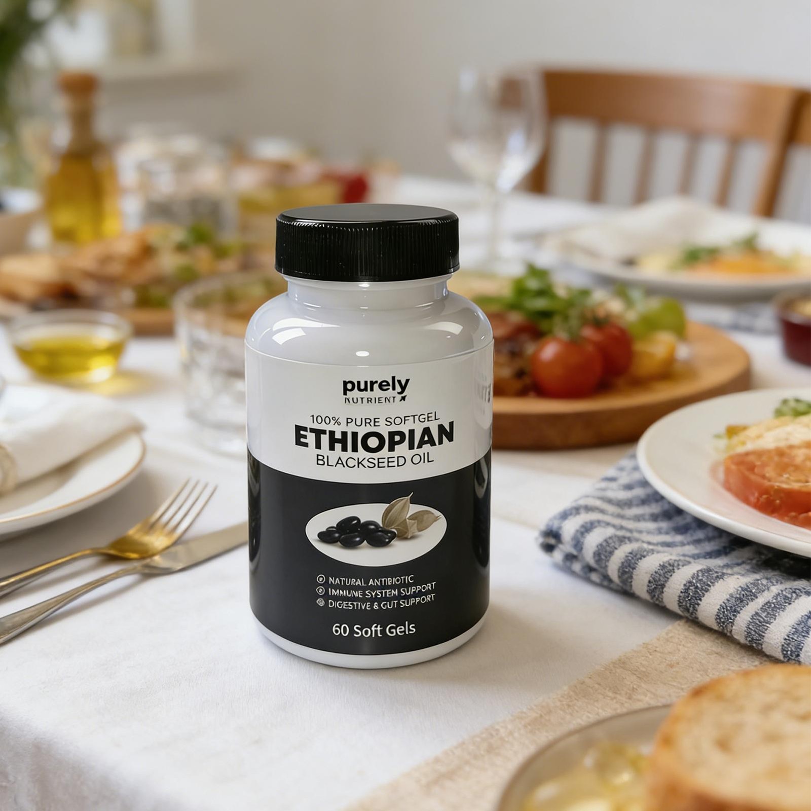 Ethiopian Black Seed Oil Softgels 100% Pure botanical