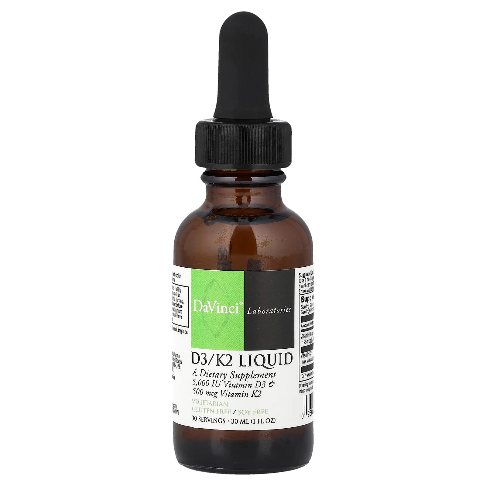 2 X DaVinci Laboratories, D3/K2 Liquid, 1 fl oz (30 ml)