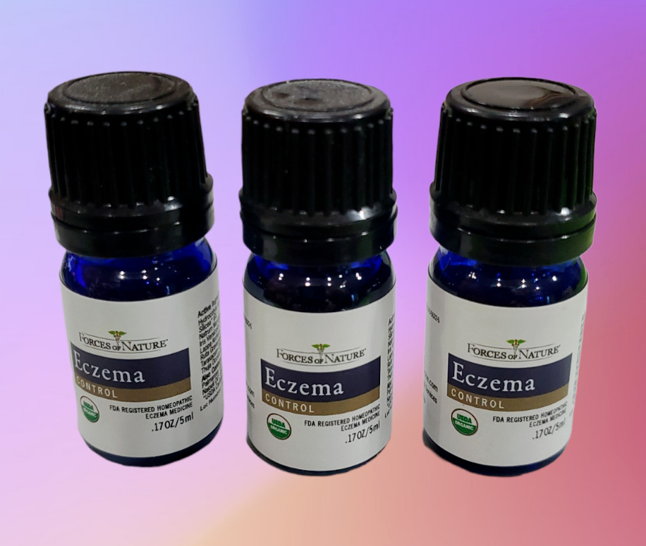 3 Pack, Forces of Nature – Organic Eczema Control – 5 ml + 5ml + 5ml