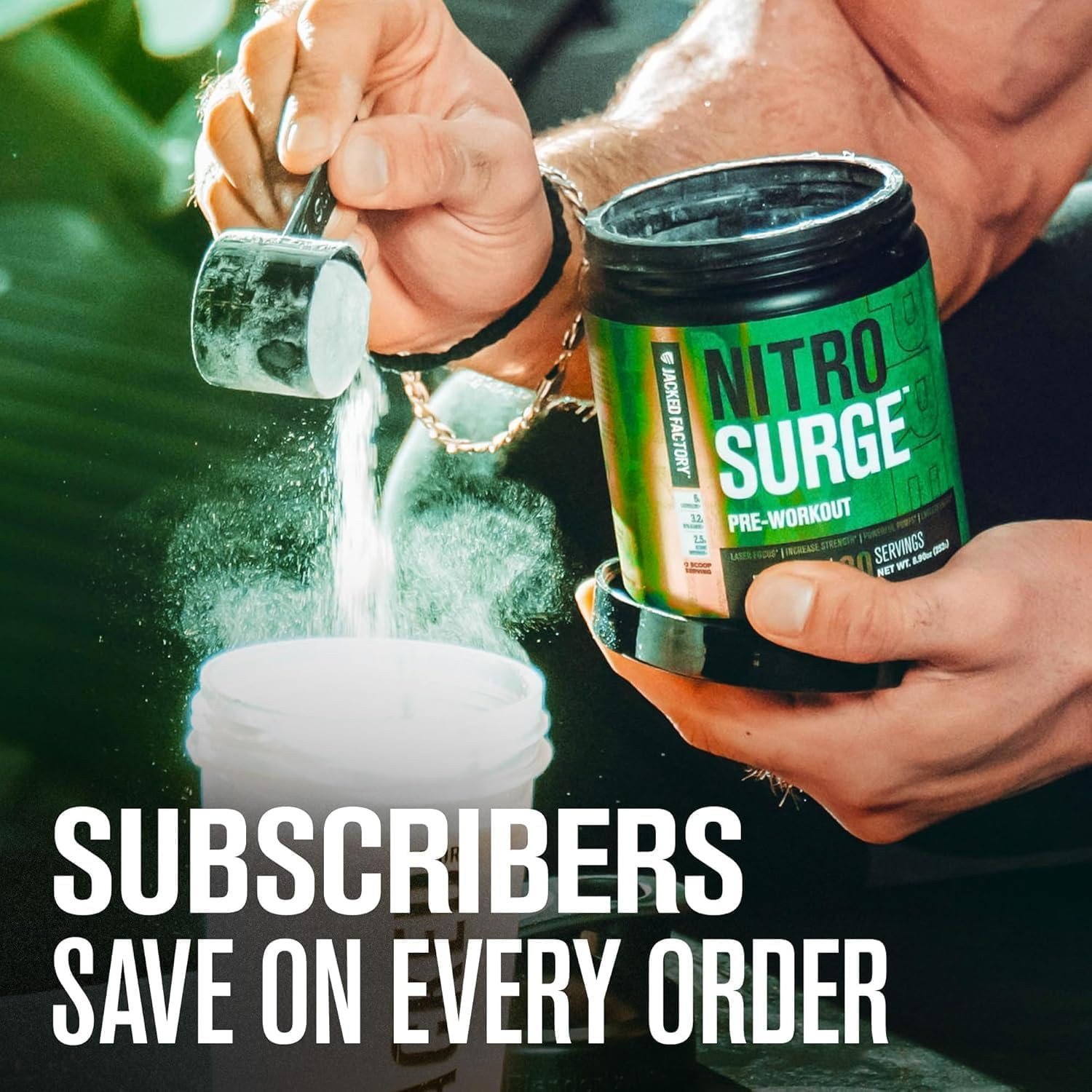 NITROSURGE Pre Workout Supplement – Endless Energy, Instant Strength Gains, Clea