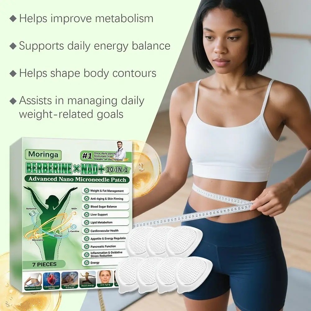 GLORENDA Moringa Berberine 10-in-1 Advanced Nano Microneedle Patch (7pcs/box)