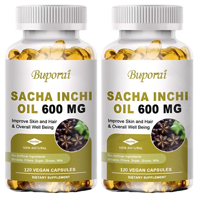 Sacha Inchi Oil 240pcs, Lowers Cholesterol, Supports Heart, Joint & Brain Health
