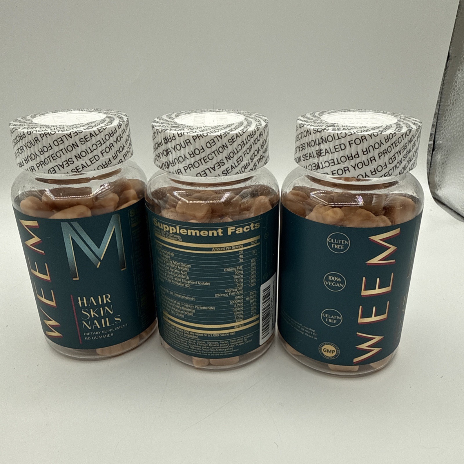 WEEM Hair Skin and Nails Gummies – Supports Healthy Hair (pack of 3)