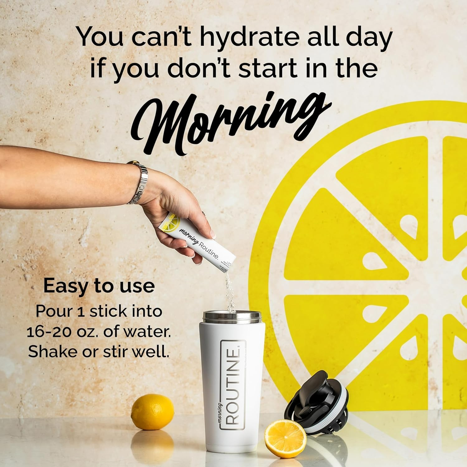 ROUTINE Morning Daily Hydration | Electrolyte Powder Packets – 30 Sticks