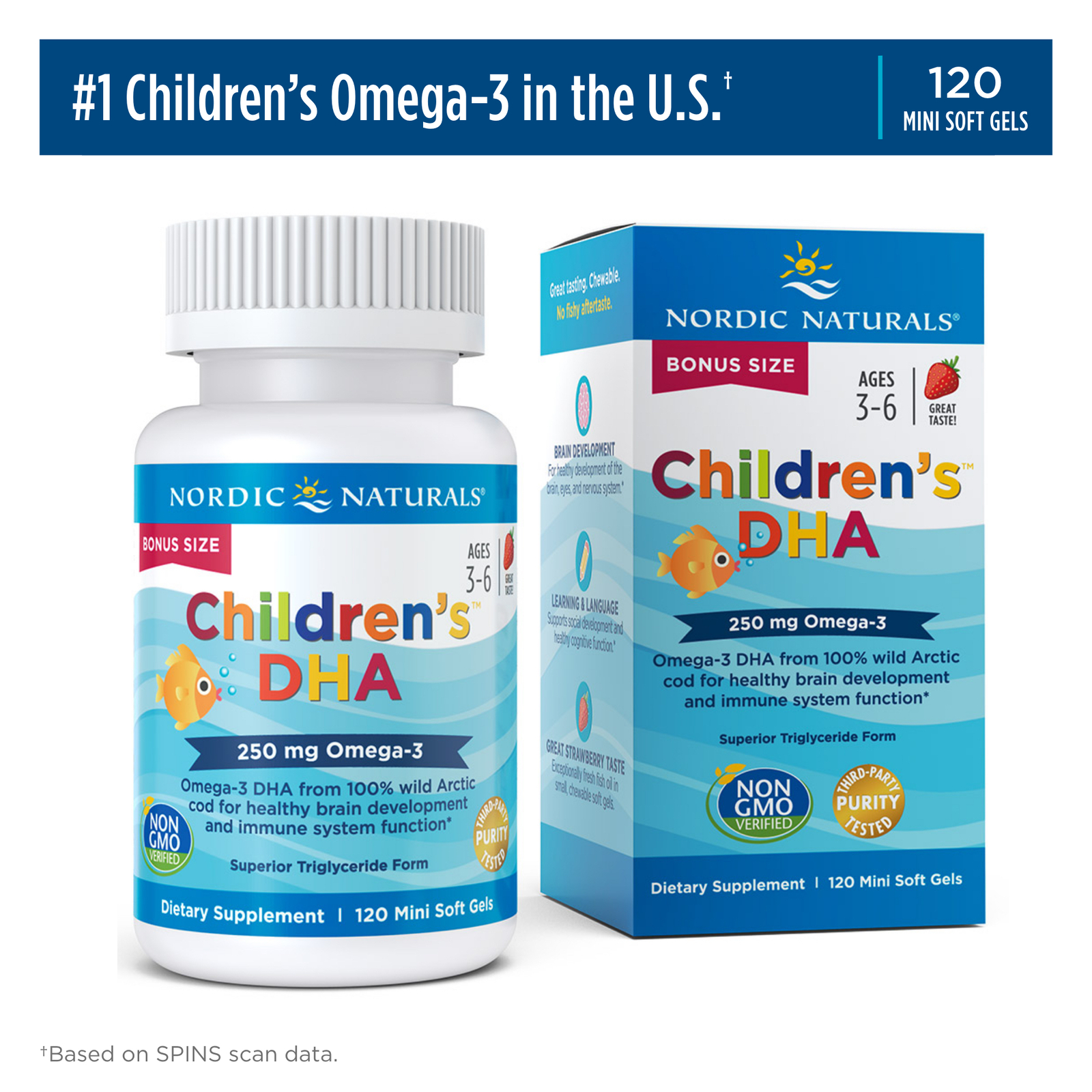 Nordic Naturals Children’s DHA – Cognitive Development & Immune Health Soft Gels