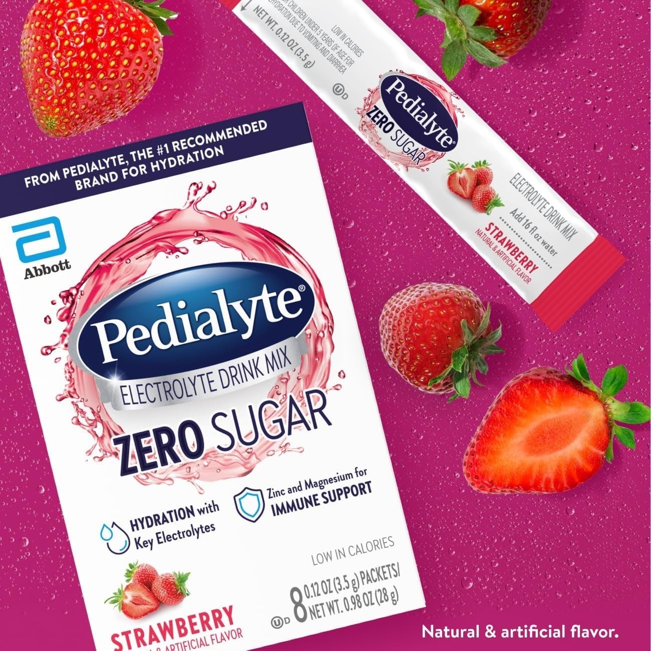 Pedialyte Electrolyte Drink Mix With Zero Sugar | Hydration With Key Electrolyte