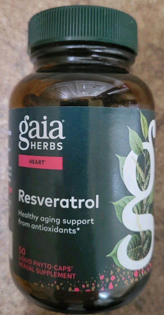 Gaia Herbs Resveratrol – Beauty & Radiance 50 Liqi-filled Phyto-Caps Exp. 12/28