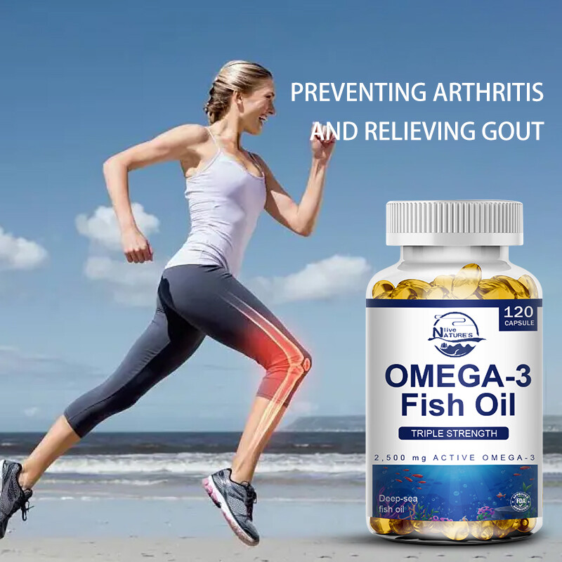 Omega 3 Fish Oil Capsules 3x Strength 2500mg EPA & DHA, Highest Potency 360PCS