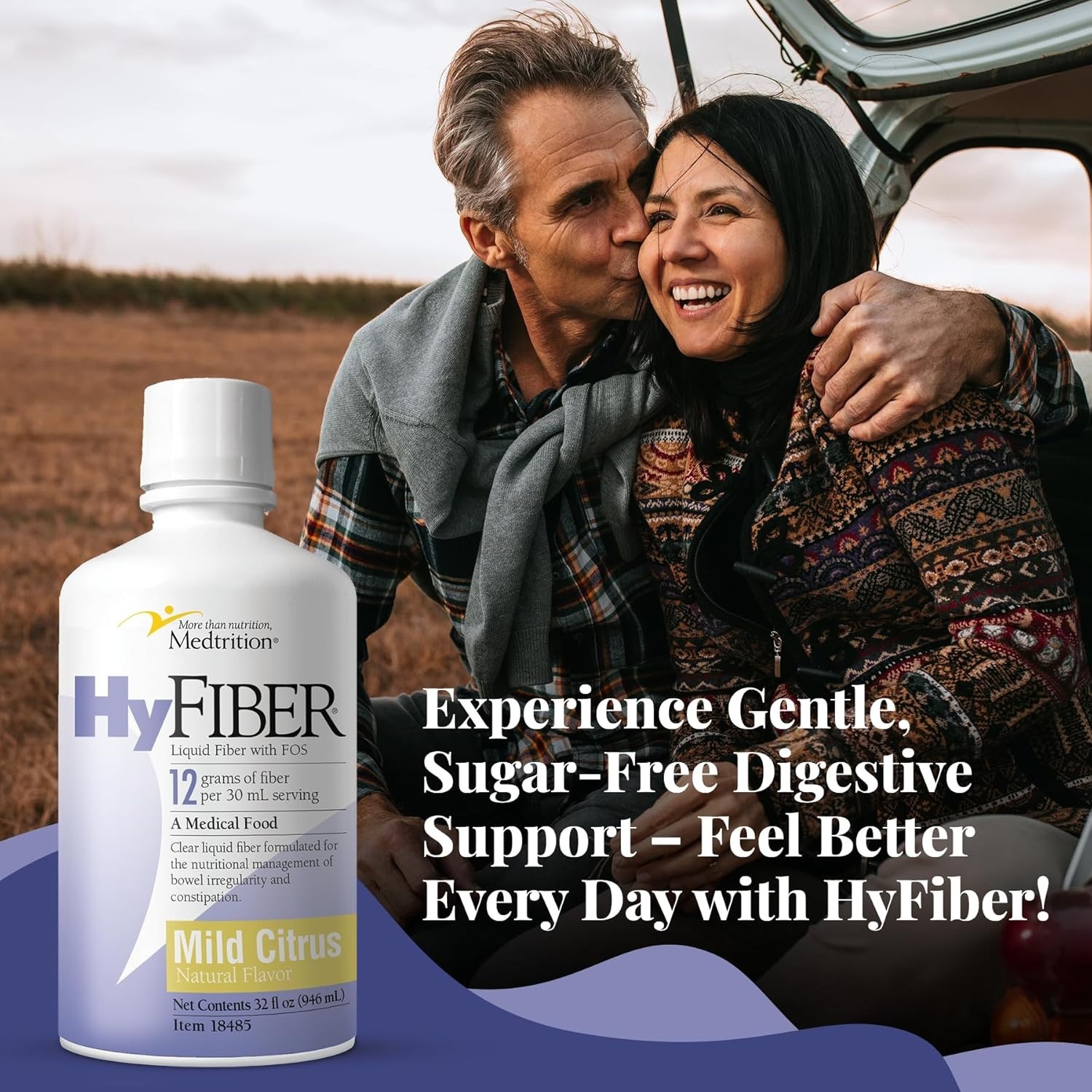HyFiber Daily Liquid Fiber for Regularity and Soft Stools, 12 Grams Soluble F…
