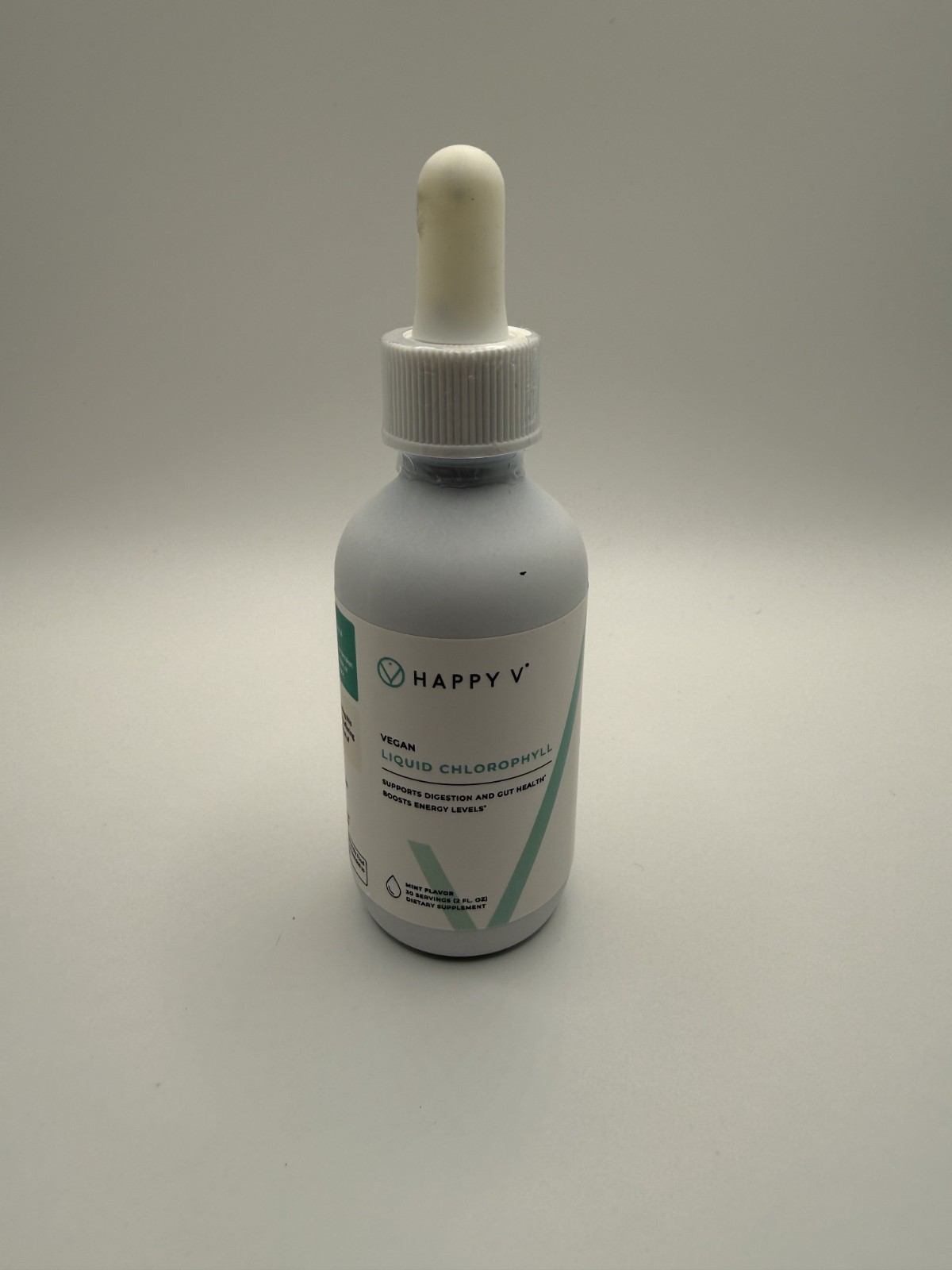 Happy V Vegan Liquid Chlorophyll Drops Mint Flavor Dietary Supplement Brand New