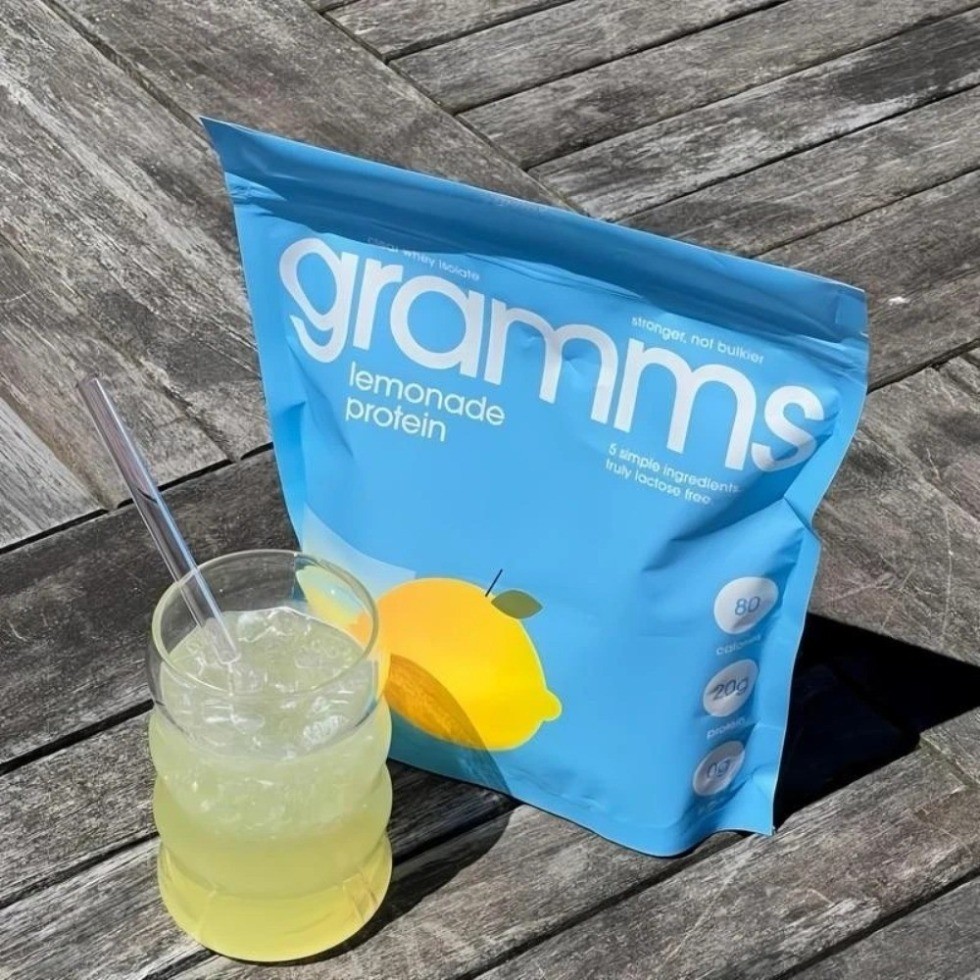 Gramms Lemonade Clear Whey Isolate, 20g Protein, 0 Sugar Grass-Fed Powder（457g）