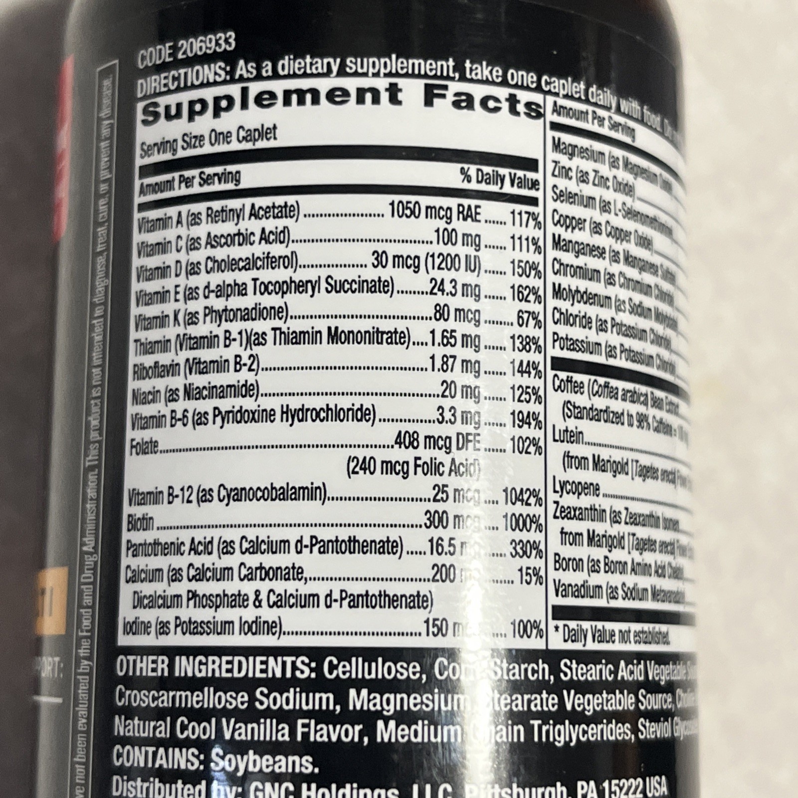 GNC Mega Men One Daily Energy & Metabolism for Men, 60 60 Count (Pack of 1)