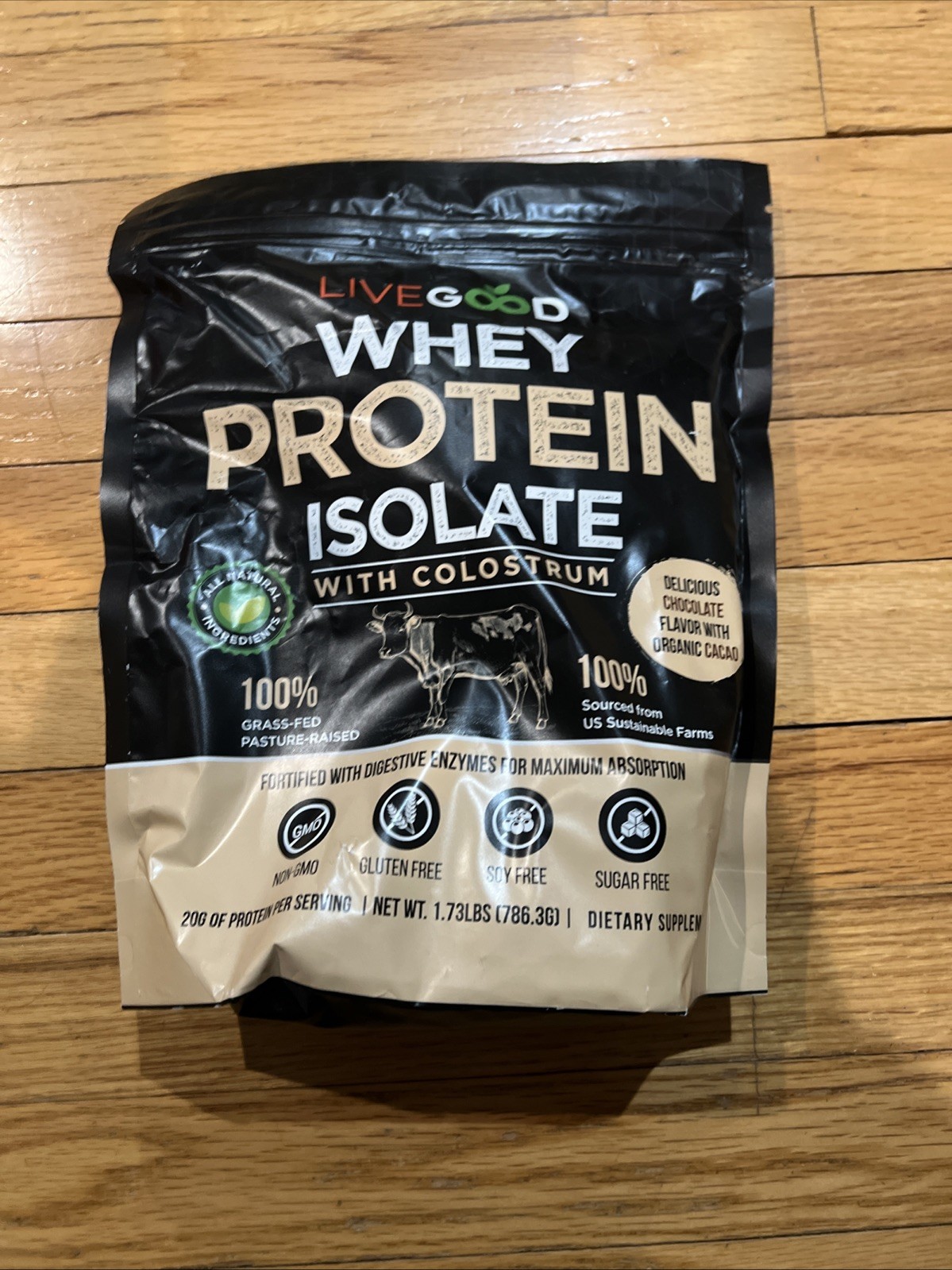 LIVEGOOD WHEY PROTEIN ISOLATE – WITH COLOSTRUM Exp 4/2027