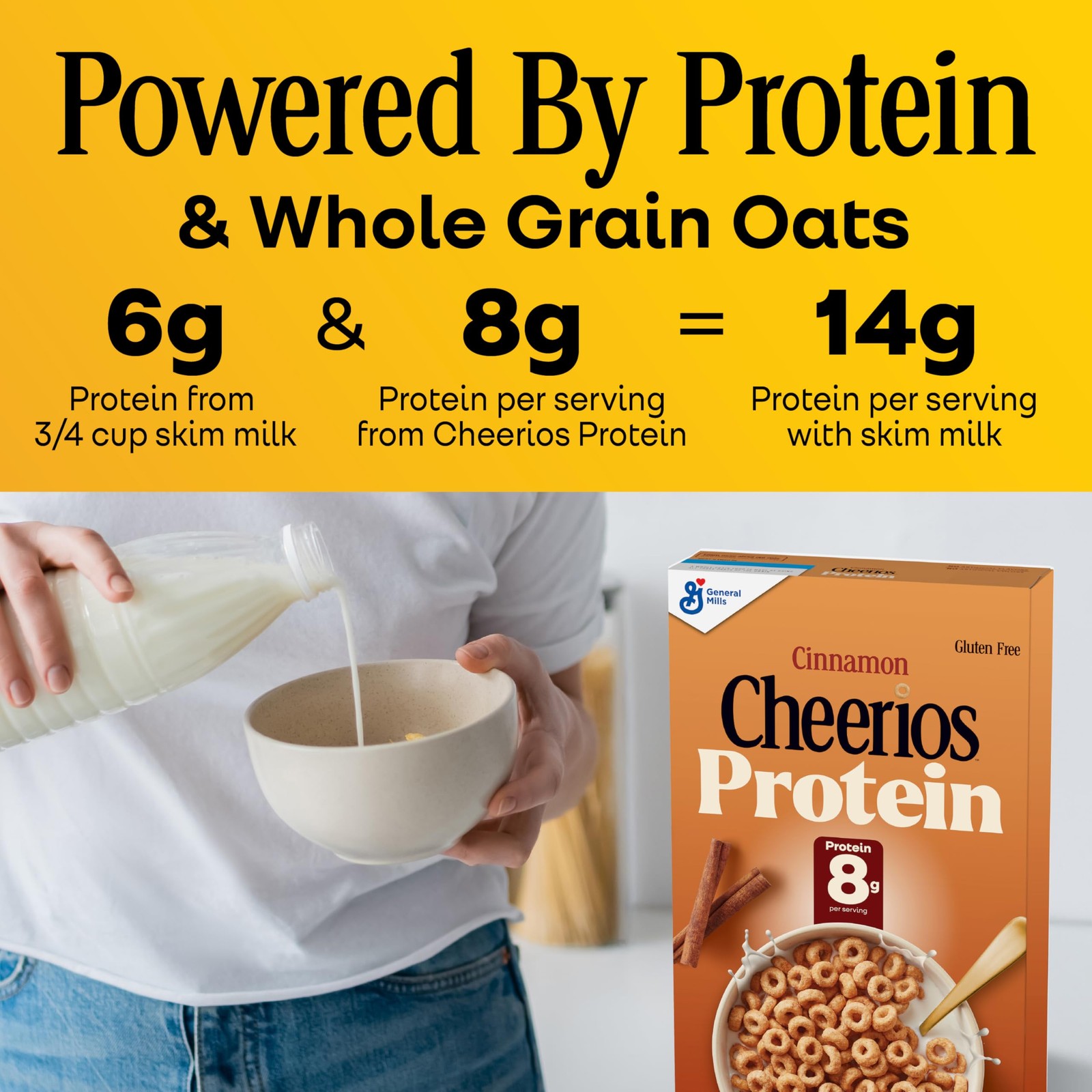 Cheerios Protein Cereal, Cinnamon, 15 Ounce (Pack of 1), 15 1)
