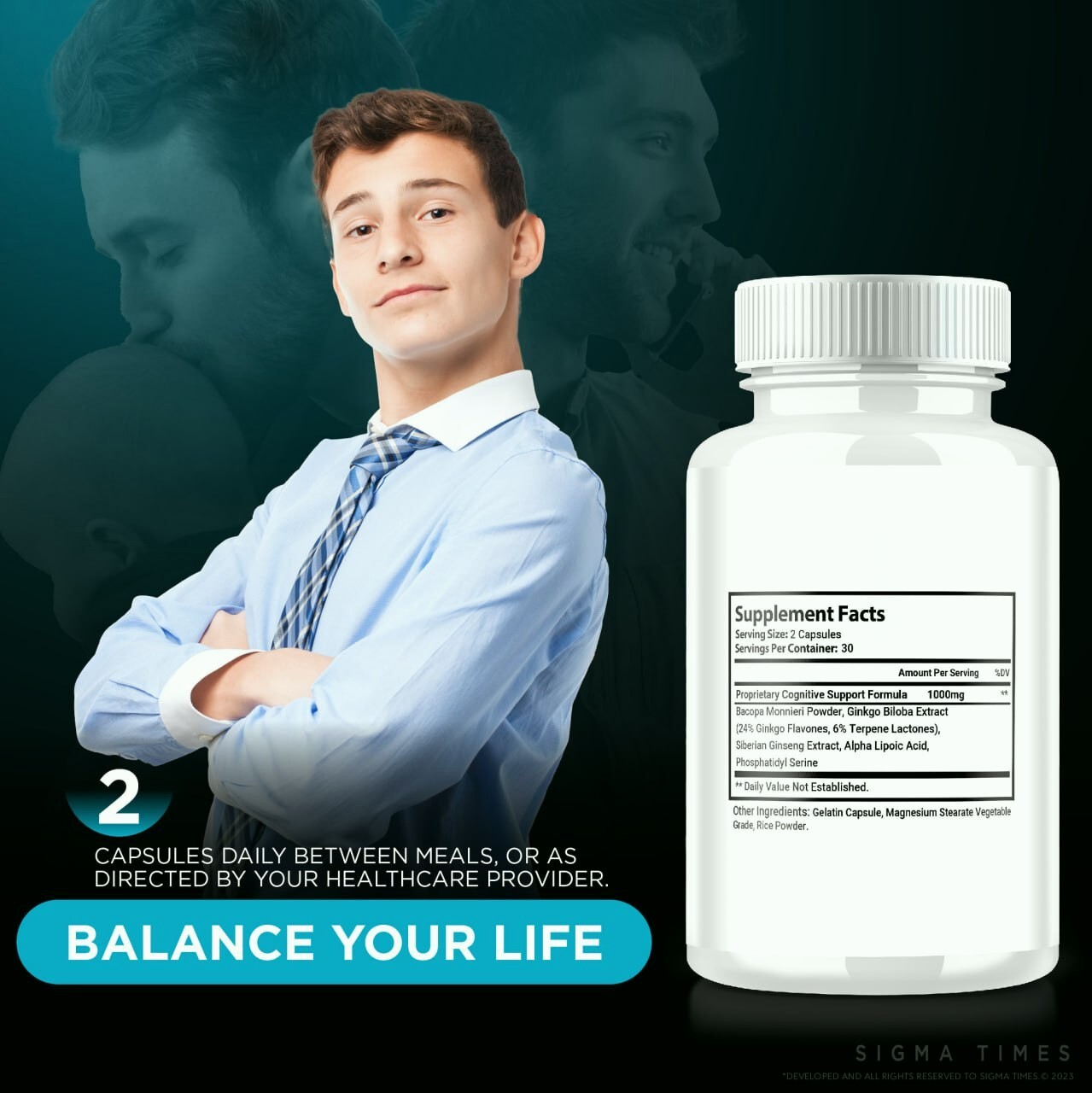 Neurosync Brain & Focus Cognitive Pills to Improve Memory & Brain Fog 60ct