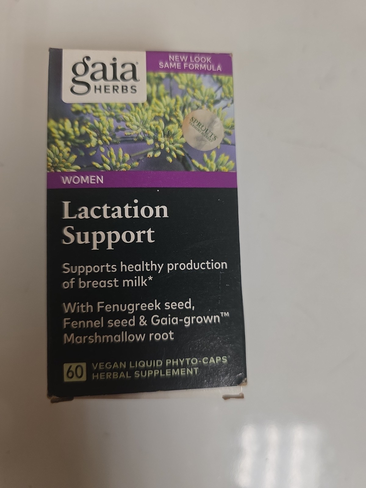 Gaia Herbs Lactation Support- Healthy Production of Breast Milk 60 Cap 3/27