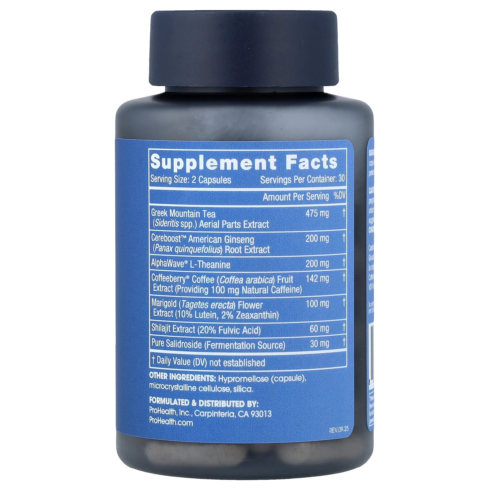 2 X ProHealth Longevity, Fast Acting Nootropic, 60 Capsules
