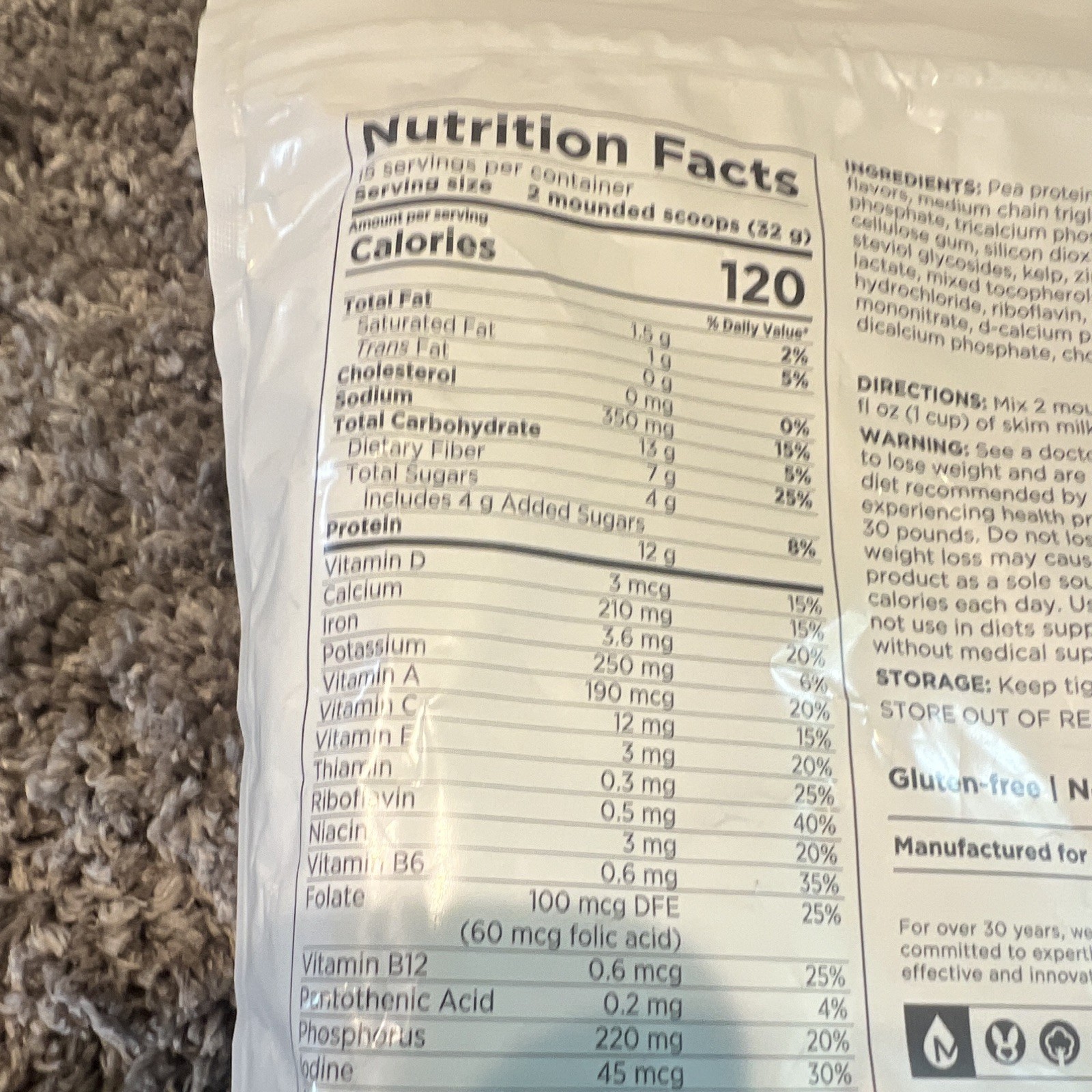 Modere Pure Vanilla Meal Replacement Powder 16.9 oz Exp 10/09/26