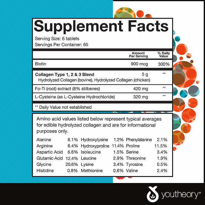 youtheory Mens Collagen Advanced Formula, 390 Tablets ~ Free Shipping