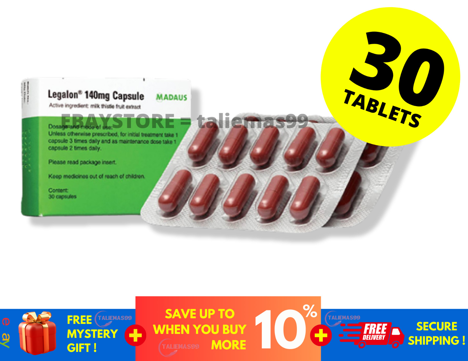 LEGALON 140mg by Madaus Germany Traditionally used for liver 30’s