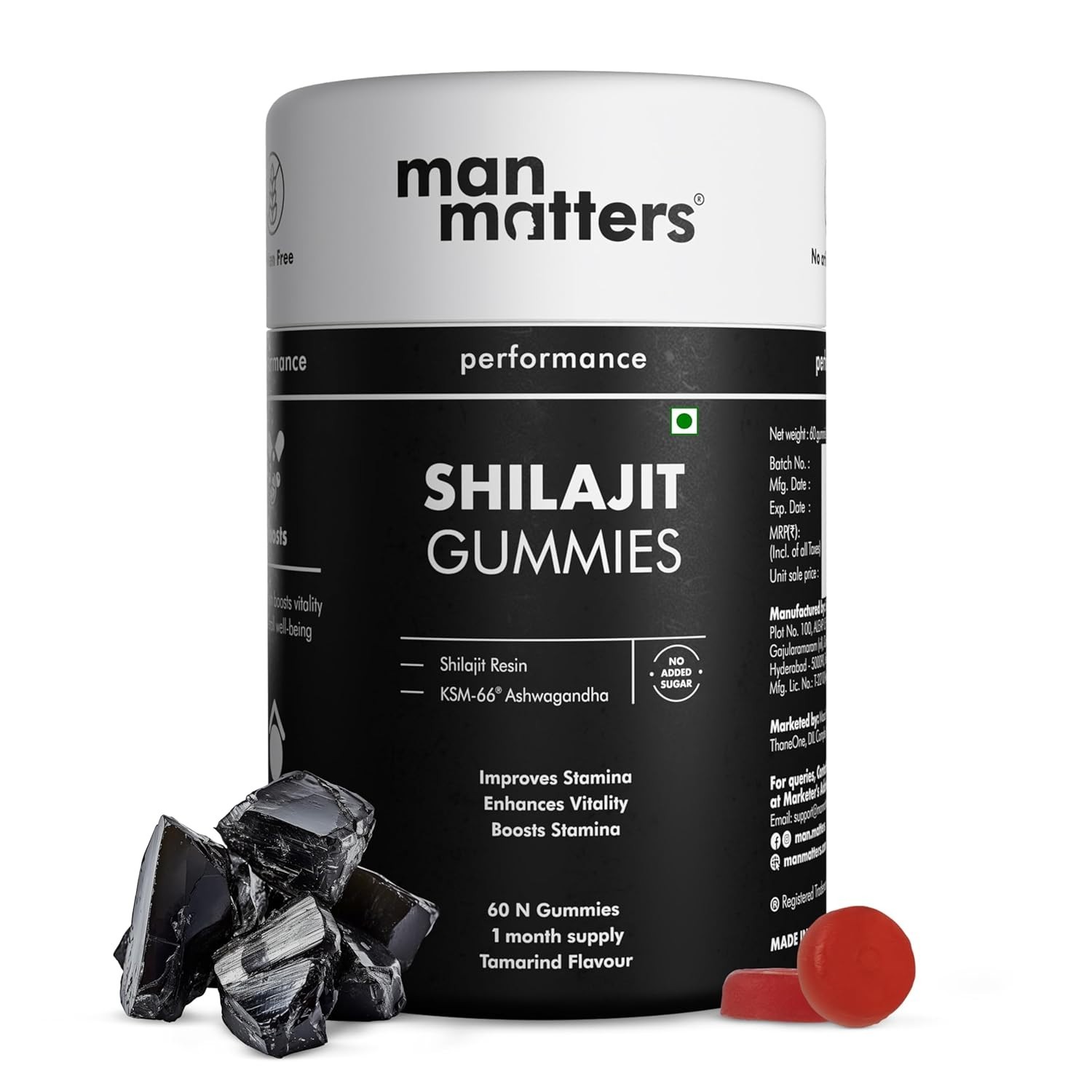 Shilajit Gummies Max Strength | Pure 100% Authentic Himalayan Origin 60 Gummies