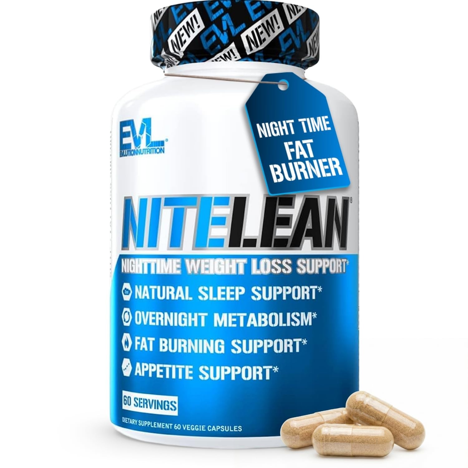 Nighttime Fat Burner for Weight Loss – Metabolism Booster & Sleep Aid with Green