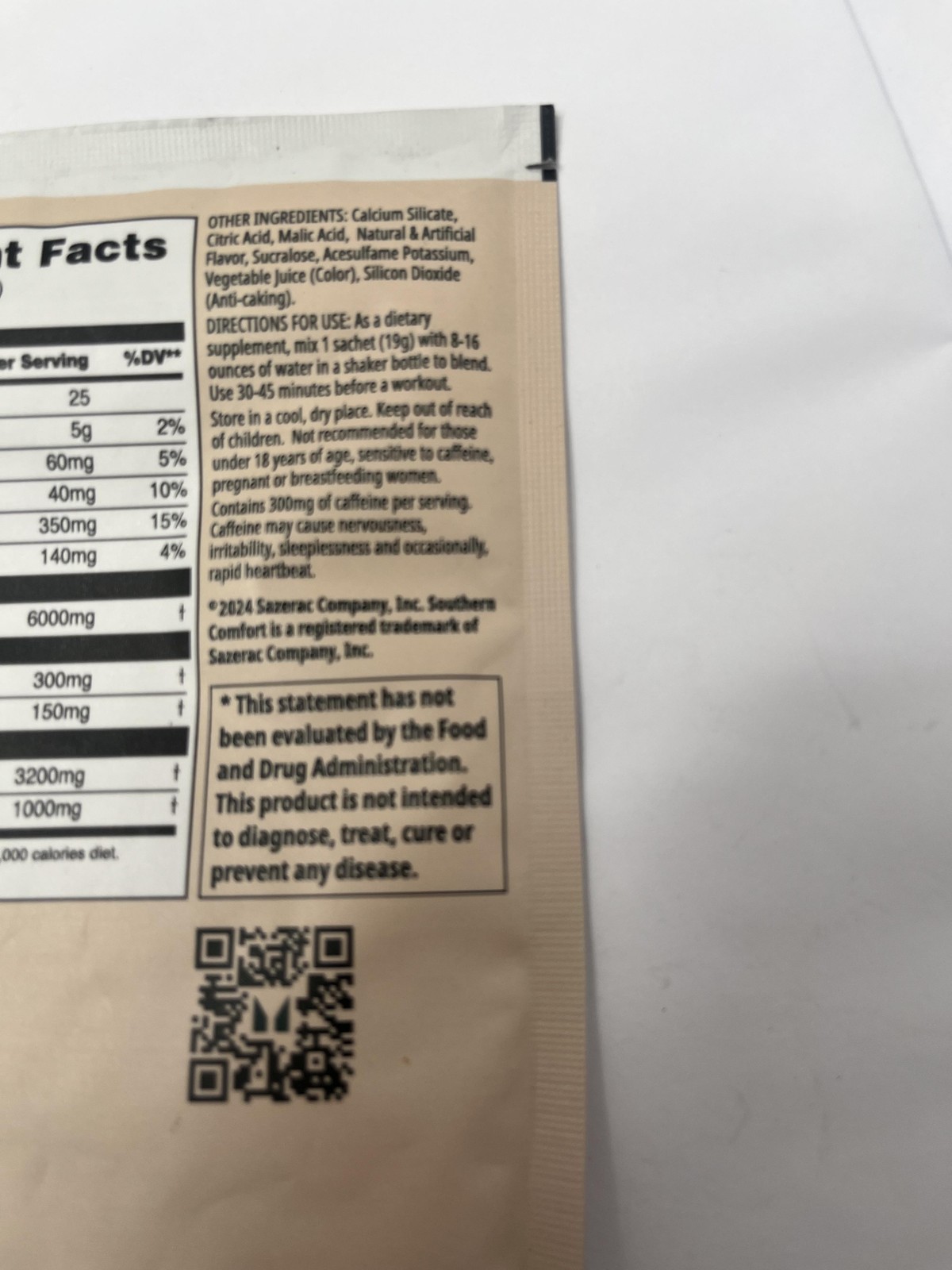 10pk Myprotein Origin Pre-Workout Southern Comfort 0.6oz Sachets Exp 08/26