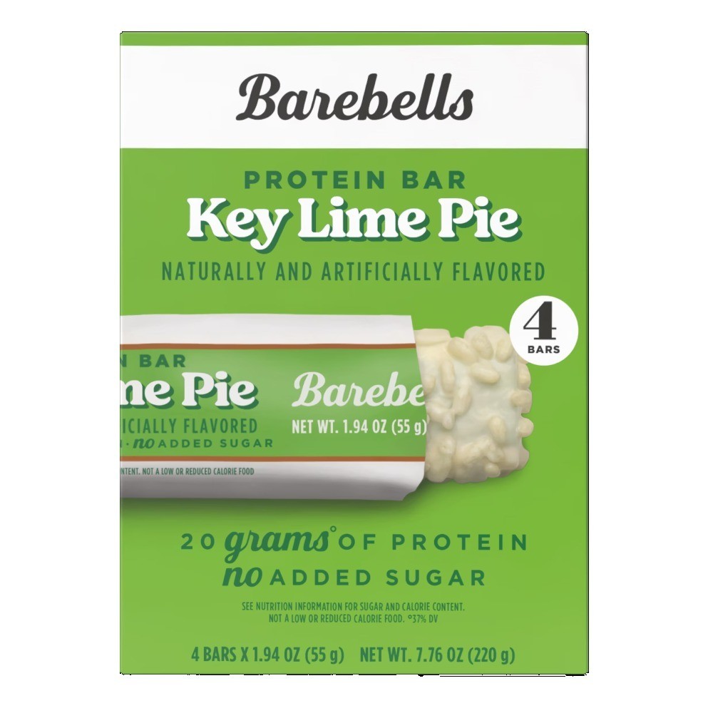 High Protein Bars Key Lime Pie Flavor 55g Pack of 4 Snack Bars