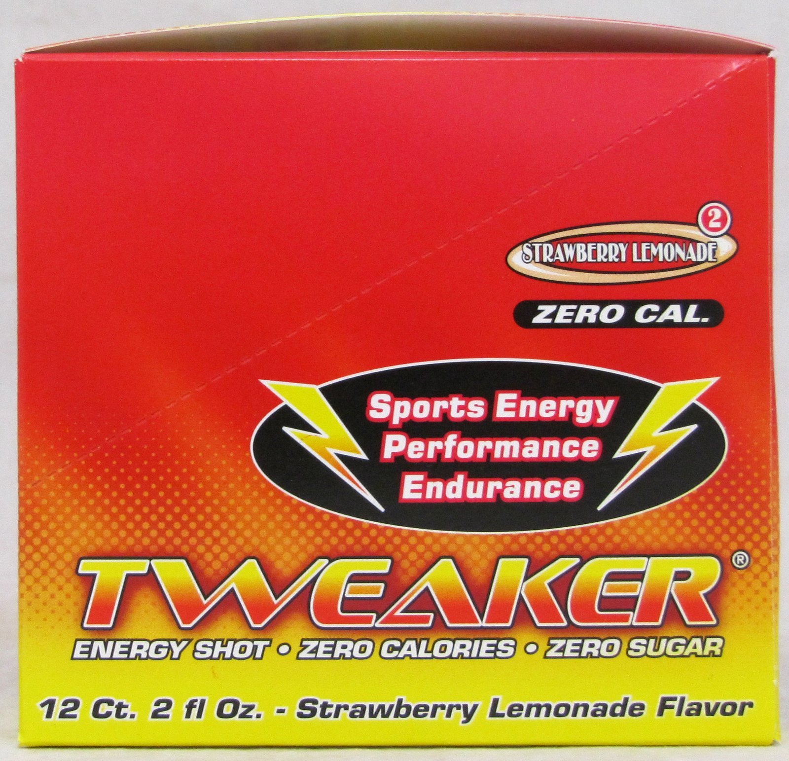 Tweaker Strawberry Lemonade Energy Shots Zero Calories 2 oz Bottles 12 Count Box