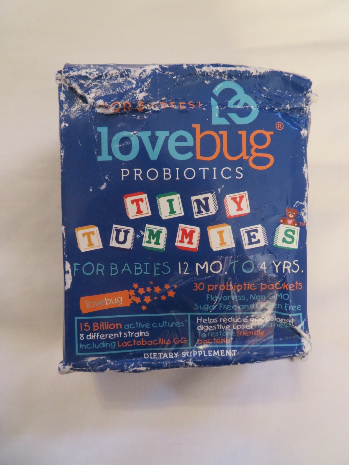 LoveBug Probiotics Tiny Tummies For Babies 15 Billion 30 Packets Ages 1-4 *1