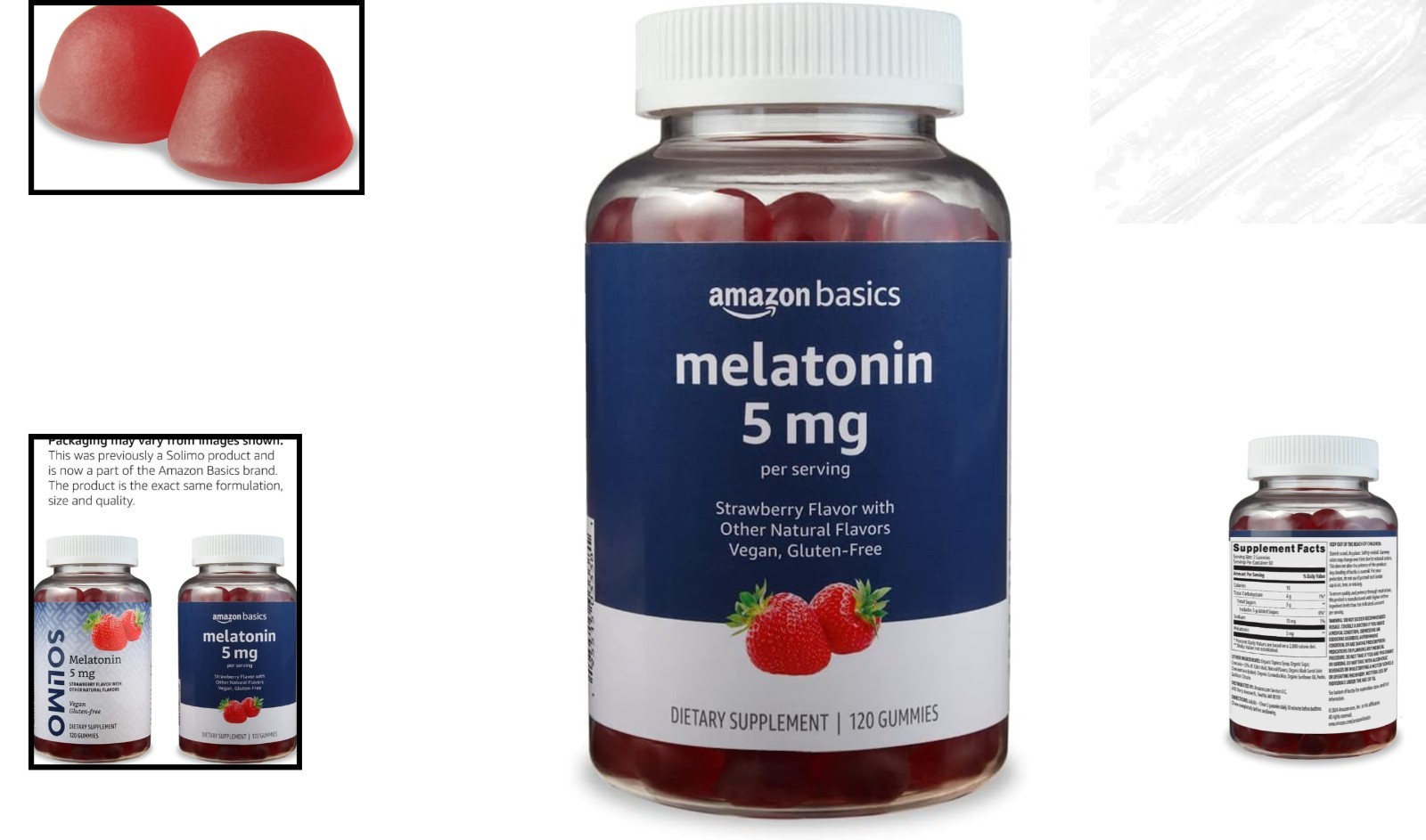 120 Count Sleep Support Gummies – Delicious Strawberry Flavor, 5mg Each