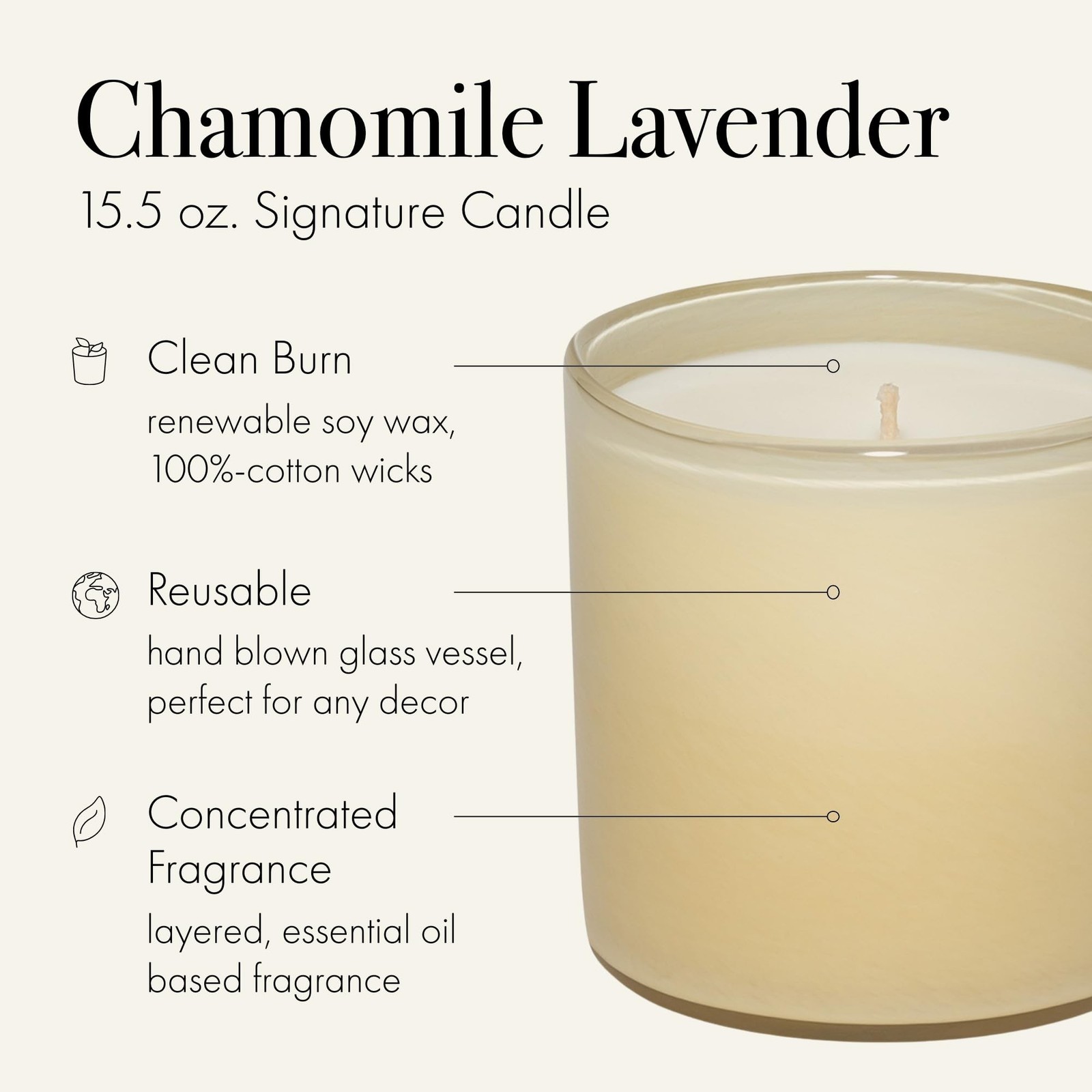 LAFCO New York Signature Candle, Chamomile Lavender – 15.5 oz – 90-Hour Burn …