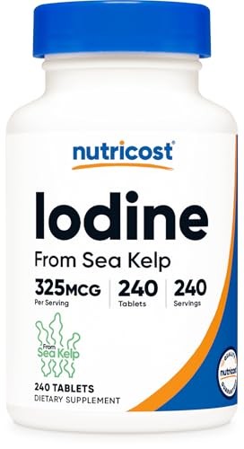 Nutricost Sea Kelp Iodine 325mcg – 240 Tablets, Non-GMO, Gluten Free