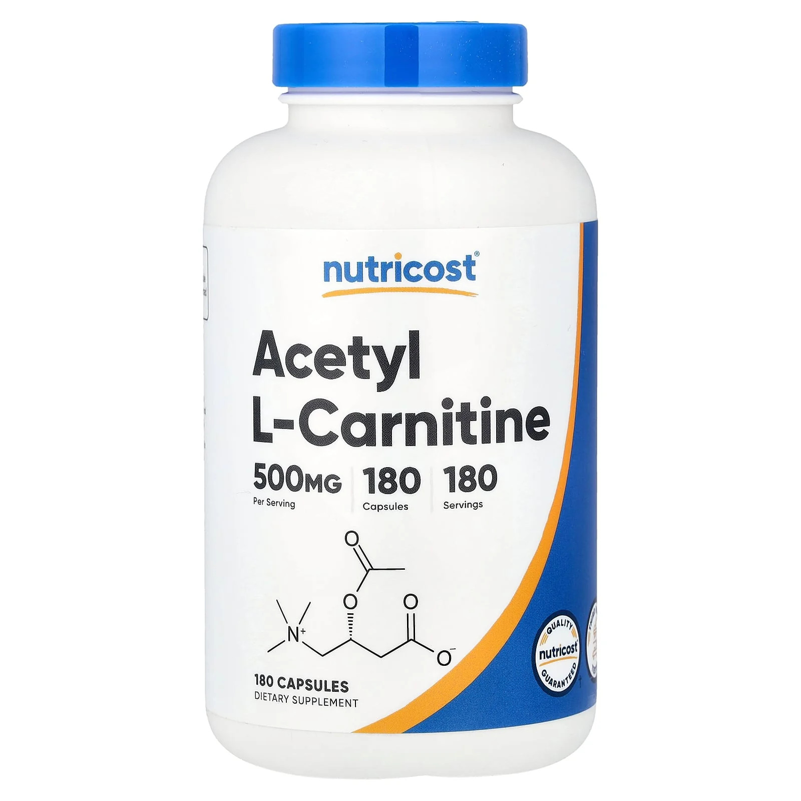 2 X Nutricost, Acetyl L-Carnitine, 500 mg , 180 Capsules