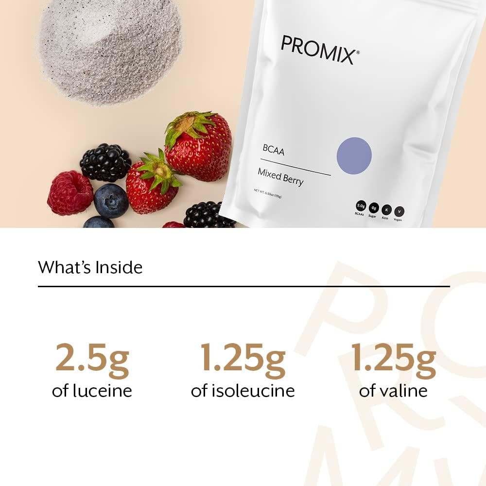 Promix BCAA Post-Workout Energy Powder – 5G Micronized Bcaas, Sugar Free, Plant