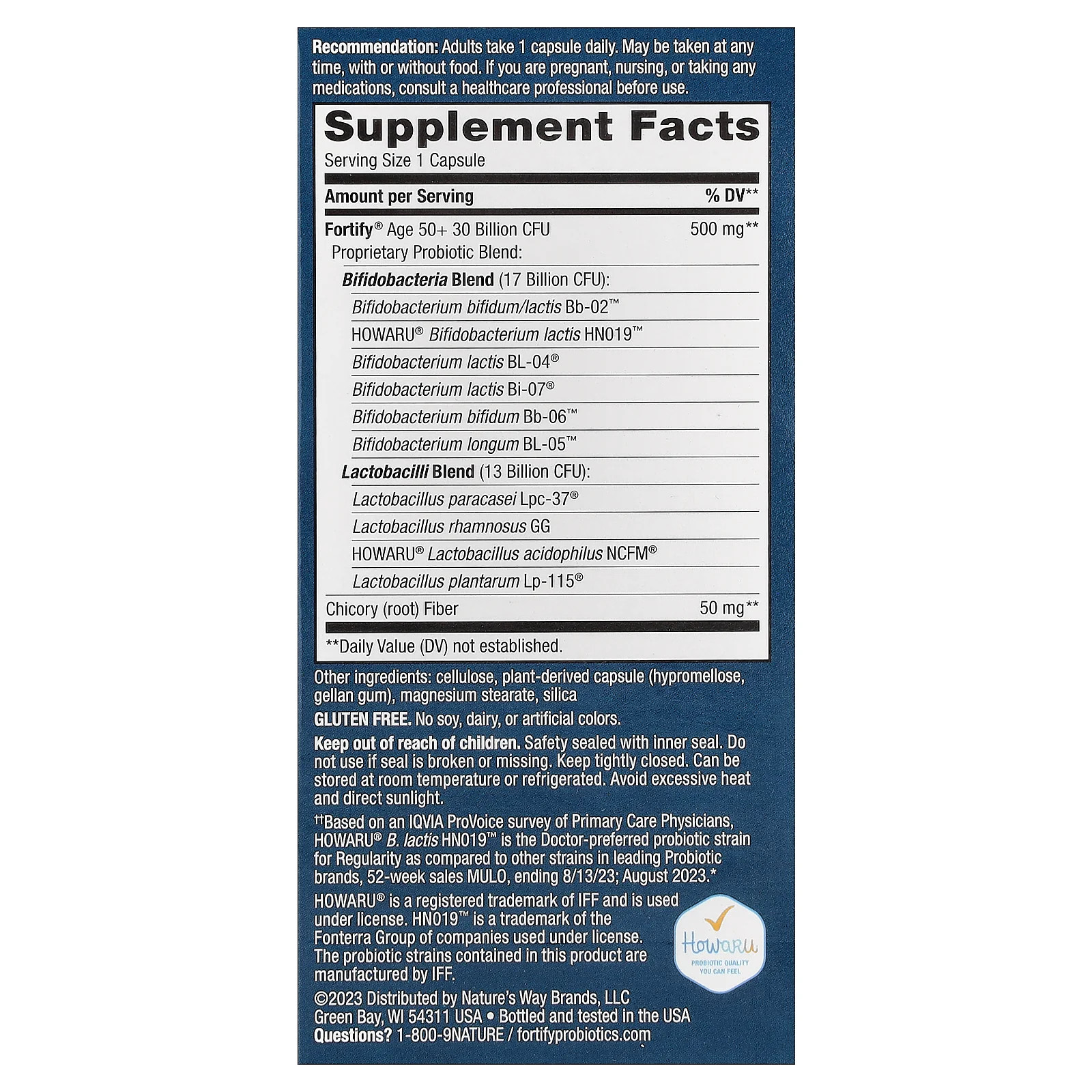 2 X Nature’s Way, Fortify�, Daily Probiotic, Adults 50+, 30 Delayed-Release Cap
