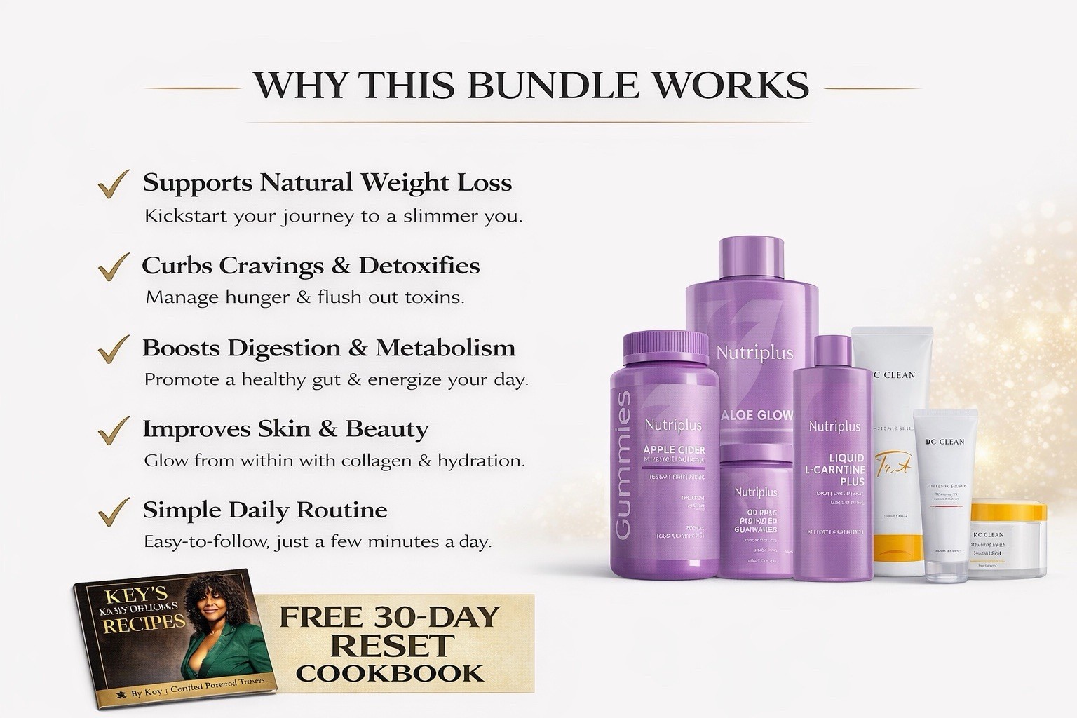 21-Day Detox Bundle Natural Weight Loss System + FREE Cookbook $400 Value Kit
