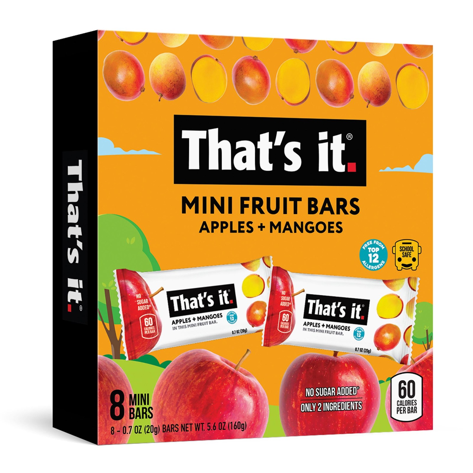 That’s it. Gluten-Free Soft & Chewy Apple + Mango Fruit Bars, 0.7 oz