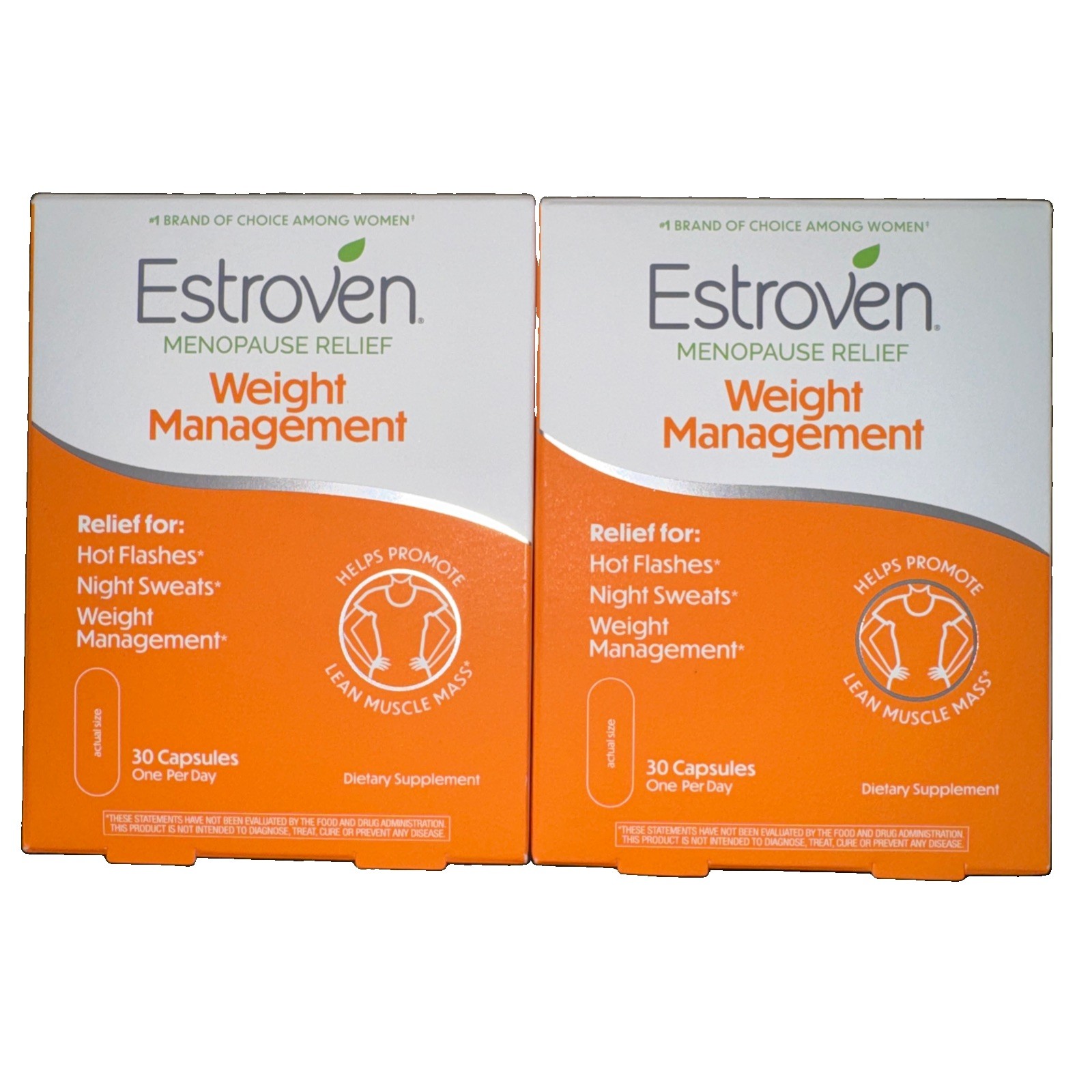 2 Box Lot 30ea (60ct) Estroven Weight Management Menopause Relief Exp 07/2027